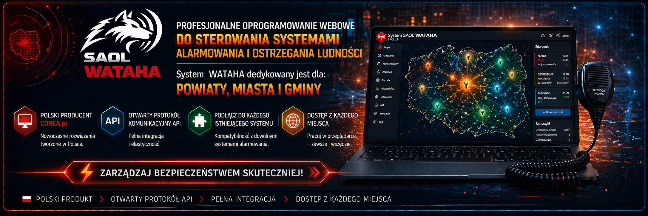 SAOL WATAHA - Cetrala alarmowania dla gmin i powiatów